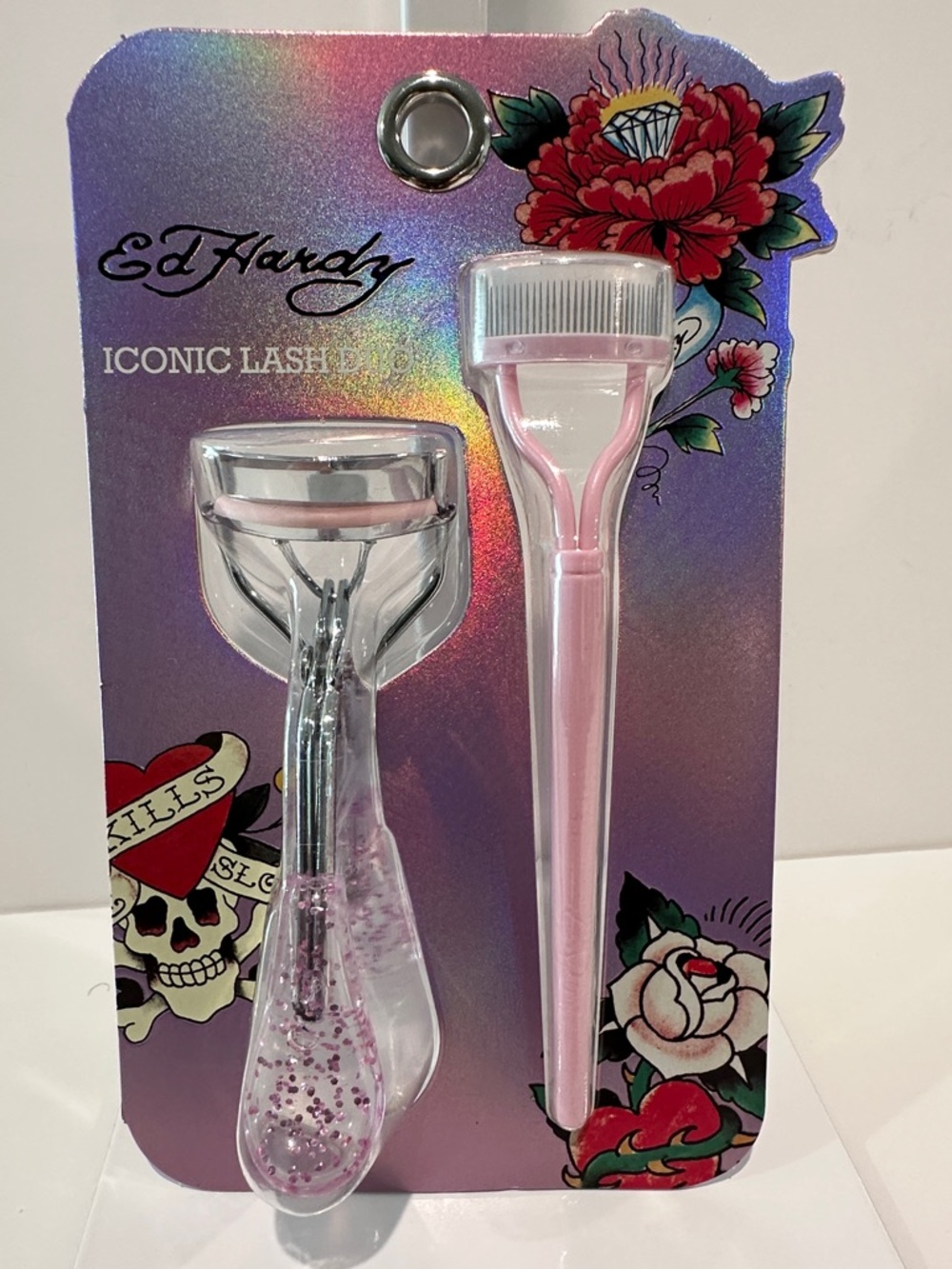 Ed Hardy Eyelash Curler and Lash Separator Brush Set.
